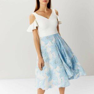 Coast Dress  - White & Blue Lace, Formal, Size 12